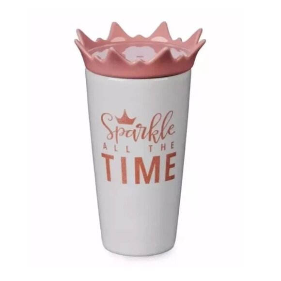 NIB - Disney Princess Sparkle All The Time Ceramic Travel Mug - Picture 1 of 7